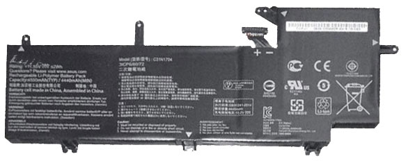 Reemplazo de Batería para ordenador portátil para Asus Zenbook-UX561UD Recambio de Batería para ordenador portátil Asus Zenbook-UX561UD