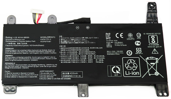 Reemplazo de Batería para ordenador portátil para ASUS ROG-Strix-G531G Recambio de Batería para ordenador portátil ASUS ROG-Strix-G531G
