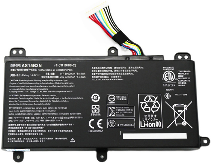 Reemplazo de Batería para ordenador portátil para Acer Predator-15-G9-592G Recambio de Batería para ordenador portátil Acer Predator-15-G9-592G