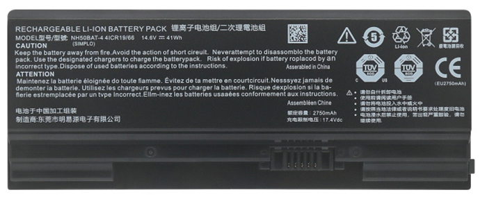 Reemplazo de Batería para ordenador portátil para CLEVO NH50RC Recambio de Batería para ordenador portátil CLEVO NH50RC