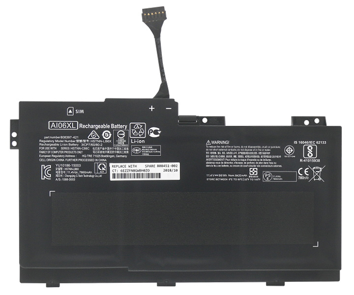 ZBook-17-G3-TZV66eA Batería para ordenador portátil