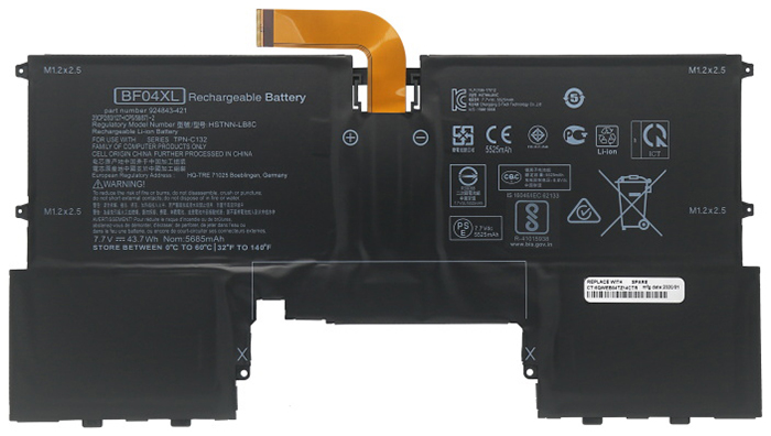 Reemplazo de Batería para ordenador portátil para HP Spectre-13-V116TU(Y8J12PA) Recambio de Batería para ordenador portátil HP Spectre-13-V116TU(Y8J12PA)