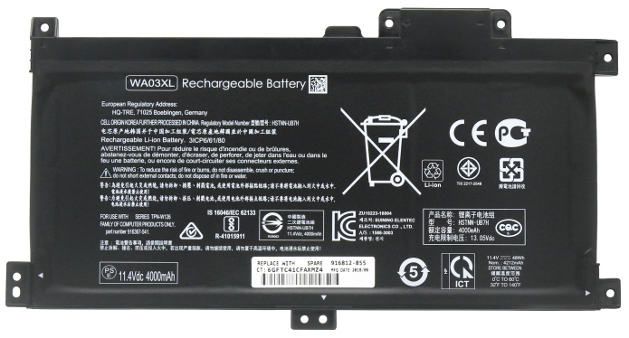 Reemplazo de Batería para ordenador portátil para HP Pavilion-x360-15-br013NG Recambio de Batería para ordenador portátil HP Pavilion-x360-15-br013NG