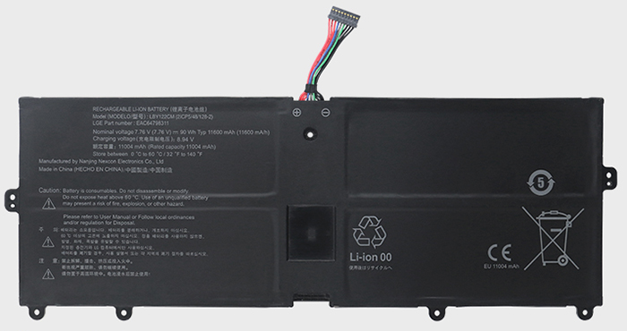 Reemplazo de Batería para ordenador portátil para LG Gram-17Z90Q-R.AAB8U1-17inch Recambio de Batería para ordenador portátil LG Gram-17Z90Q-R.AAB8U1-17inch