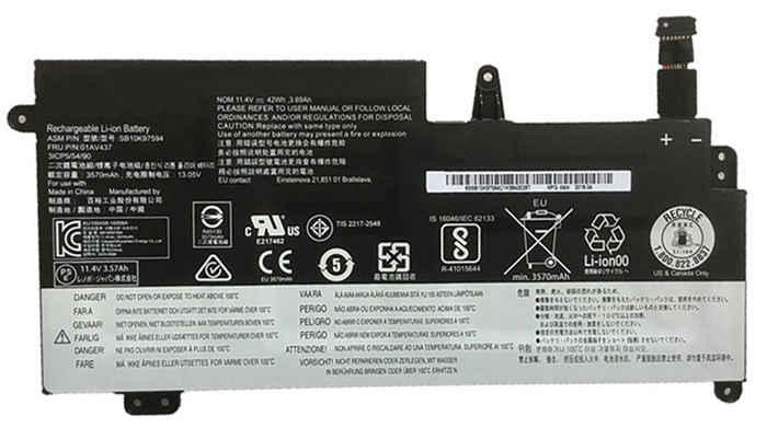 Reemplazo de Batería para ordenador portátil para LENOVO Thinkpad-New-S2-2018(20L1A00HCD) Recambio de Batería para ordenador portátil LENOVO Thinkpad-New-S2-2018(20L1A00HCD)