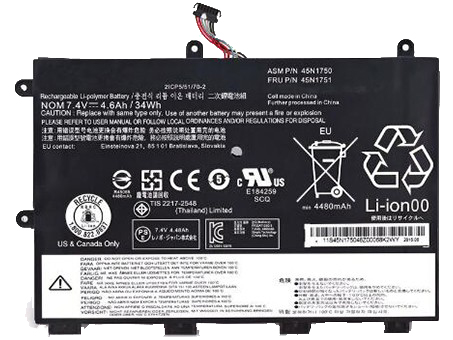 Reemplazo de Batería para ordenador portátil para LENOVO ThinkPad-Yoga-11E-Series Recambio de Batería para ordenador portátil LENOVO ThinkPad-Yoga-11E-Series