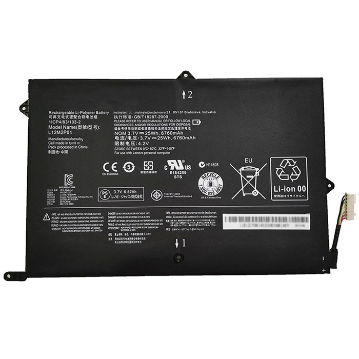 Reemplazo de Batería para ordenador portátil para LENOVO L12M2P01 Recambio de Batería para ordenador portátil LENOVO L12M2P01