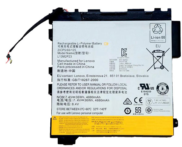 Reemplazo de Batería para ordenador portátil para LENOVO L13M2P23 Recambio de Batería para ordenador portátil LENOVO L13M2P23