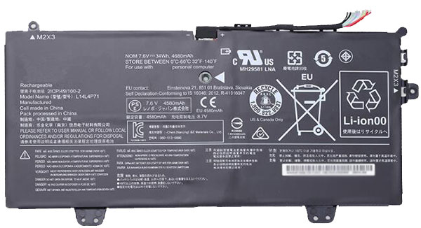 Reemplazo de Batería para ordenador portátil para LENOVO Yoga-3-11-5Y10(D) Recambio de Batería para ordenador portátil LENOVO Yoga-3-11-5Y10(D)