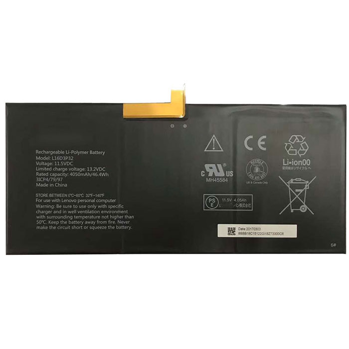Reemplazo de Batería para ordenador portátil para LENOVO L16D3P32 Recambio de Batería para ordenador portátil LENOVO L16D3P32