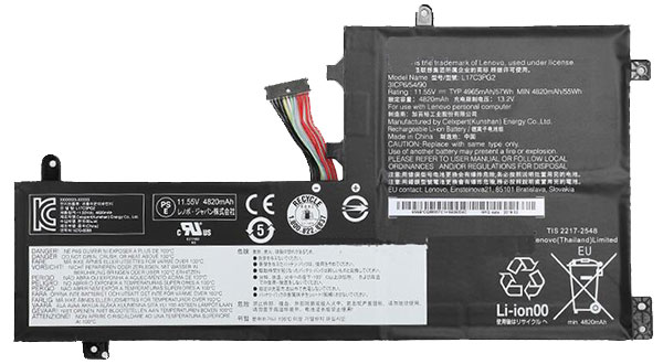 Reemplazo de Batería para ordenador portátil para LENOVO L17C3PG2 Recambio de Batería para ordenador portátil LENOVO L17C3PG2