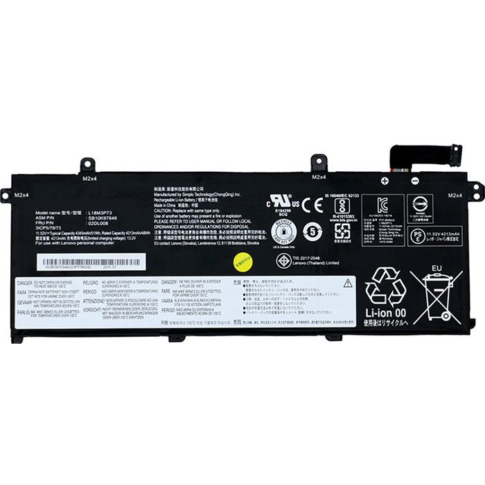 Reemplazo de Batería para ordenador portátil para LENOVO ThinkPad-P43s Recambio de Batería para ordenador portátil LENOVO ThinkPad-P43s