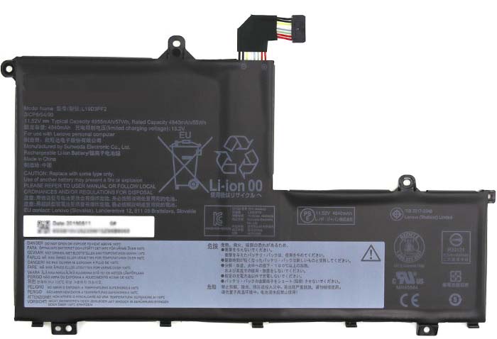 Reemplazo de Batería para ordenador portátil para LENOVO L19D3PF0 Recambio de Batería para ordenador portátil LENOVO L19D3PF0