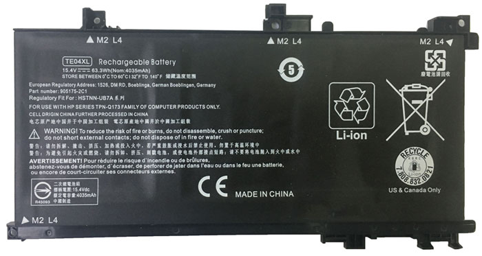 Reemplazo de Batería para ordenador portátil para HP Omen-15-AX217NF Recambio de Batería para ordenador portátil HP Omen-15-AX217NF