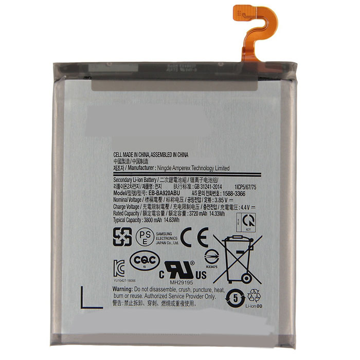 Reemplazo de Batería Compatible para Teléfono Móvil para Samsung SM-A920F/DS Recambio de Batería Compatible para Teléfono Móvil Samsung SM-A920F/DS