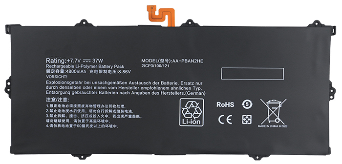 Reemplazo de Batería para ordenador portátil para SAMSUNG Galaxy-Book-GO-NP340XLA-KA2US Recambio de Batería para ordenador portátil SAMSUNG Galaxy-Book-GO-NP340XLA-KA2US