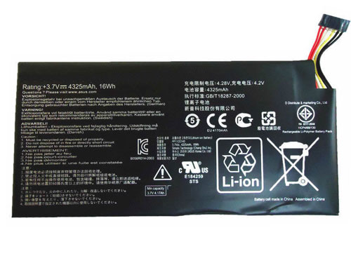 Reemplazo de Batería para ordenador portátil para ASUS C11-ME370T Recambio de Batería para ordenador portátil ASUS C11-ME370T